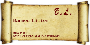 Barmos Liliom névjegykártya